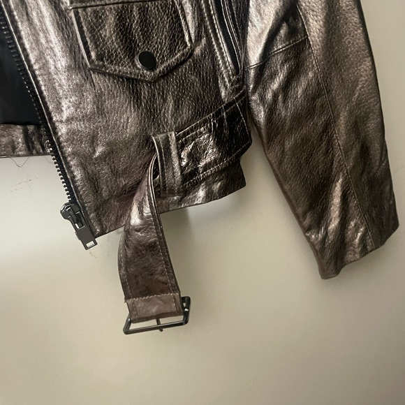 Brand new Zara Moto jacket gunmetal metallic - Picture 6 of 6